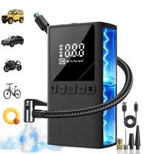 Cordless Tire Inflator, 3500mAh Rechargeable Air Pump with LED Display, Fast Inflation for Car Tires, Bikes & Sports Balls