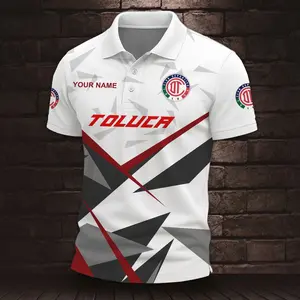 LIGA MX Deportivo Toluca Personalized Name Multi Color Polo ST2605