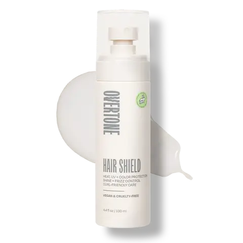 oVertone Hair Shield 10-in-1 Lavender Scented Natural Liquid Leave-In Conditioner Spray Haircare Product - Heat Protectant for Hair, Anti-Reversion, Bottled Leave-In Treatments