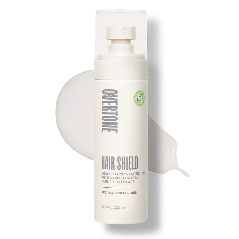 oVertone Hair Shield 10-in-1 Lavender Scented Natural Liquid Leave-In Conditioner Spray Haircare Product - Heat Protectant for Hair, Anti-Reversion, Bottled Leave-In Treatments