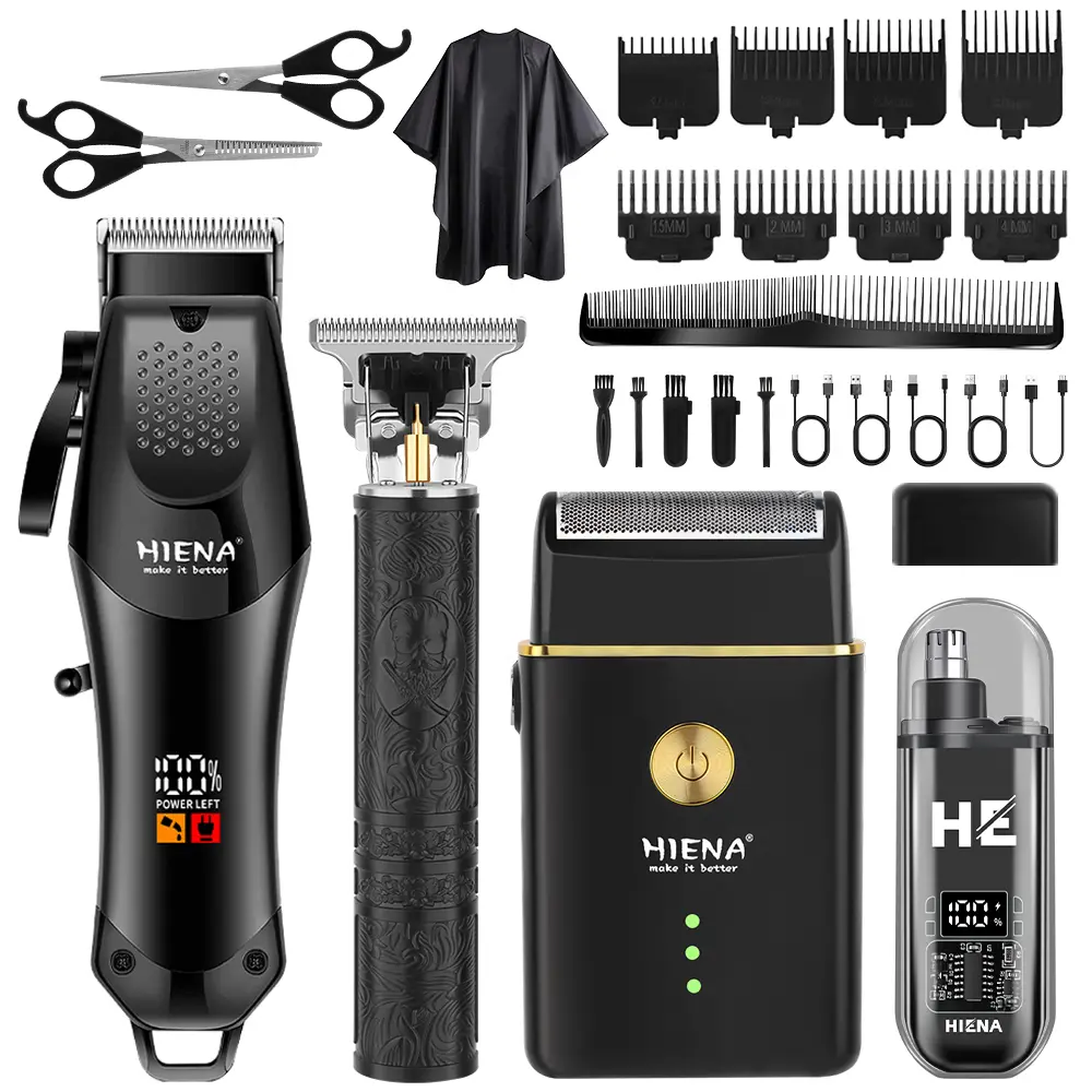 Beauty & Hair Styling Oil Head Carving Scissors Set, Electric Hair Clipper and Electric Shaver Hair Care Set.An affordable hair cutting and shaving set.Perfect for personal use or as a gift