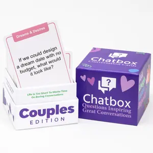 Chatbox Couples Edition – 200 Conversation Starter Cards for Couples | Fun, Flirty & Deep Questions for Date Night, Relationships & Meaningful Connection