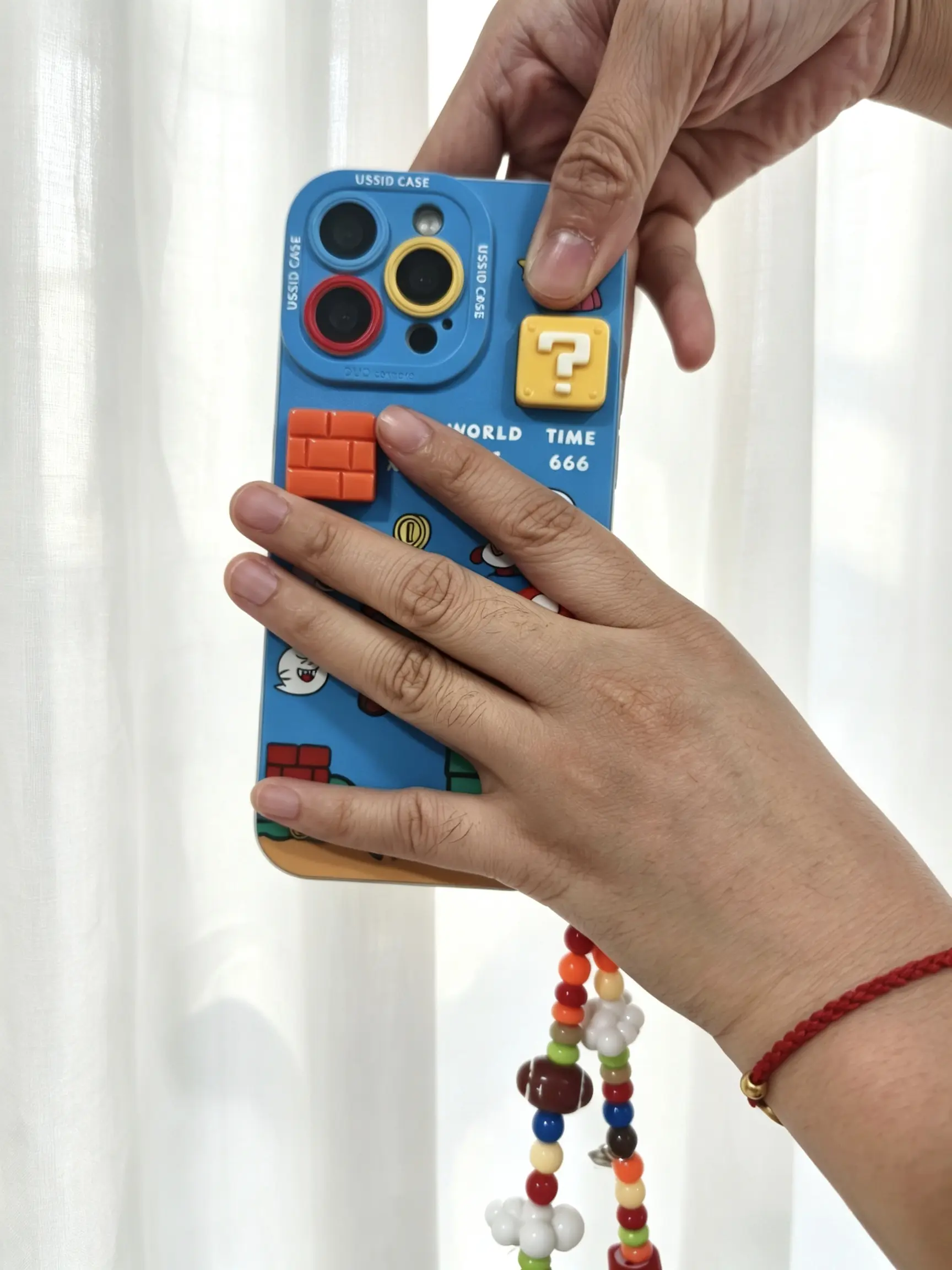 3D Cartoon Phone Case with Charm and Mirror Stand for iPhone 17 PRO MAX 16 Plus 15 14 13, Cute Game Style Shockproof Back Cover
