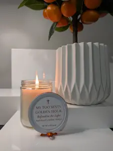 Golden Hour | Hand-Poured Luxury Coconut Soy Candle | Warm Amber, Vanilla & Citrus | My Too Sents