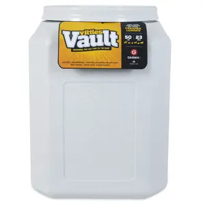 Vittles Vault by GAMMA2 Pet Food Container 50 LB, food storage vault, kibble container, airtight seal, pet organization, feed storage, secure lid, bulk storage, household essentials