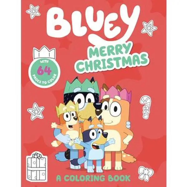 Bluey: Merry Christmas Coloring Book - Award-Winning Series, English, Coloring Pages, Penguin Young Readers Licenses, Paperback, 0.4 lbs, 10.6" h x 8.3" l x 0.2" w