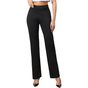 High Waisted Dress Pants for Women Petite/Regular/Tall Straight Leg Pull On Office Work Slacks 28"/29.5"/32"