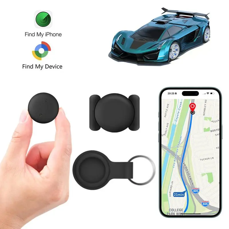 (iOS Only)Car GPS Tracker for Vehicles Worldwide GPS Tracker for Vehicles Work with Find My, Car Vehicle Tracking Anti-Lost Locator with App for Cars, Wallet, Pets, Luggage