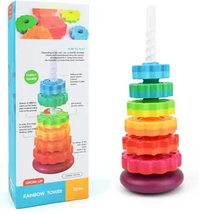 Rotating Spining Stacking Toy - Colorful Spinning Stacking Toy Set for Early Learning Activities, Ideal for Thanksgiving Gifts