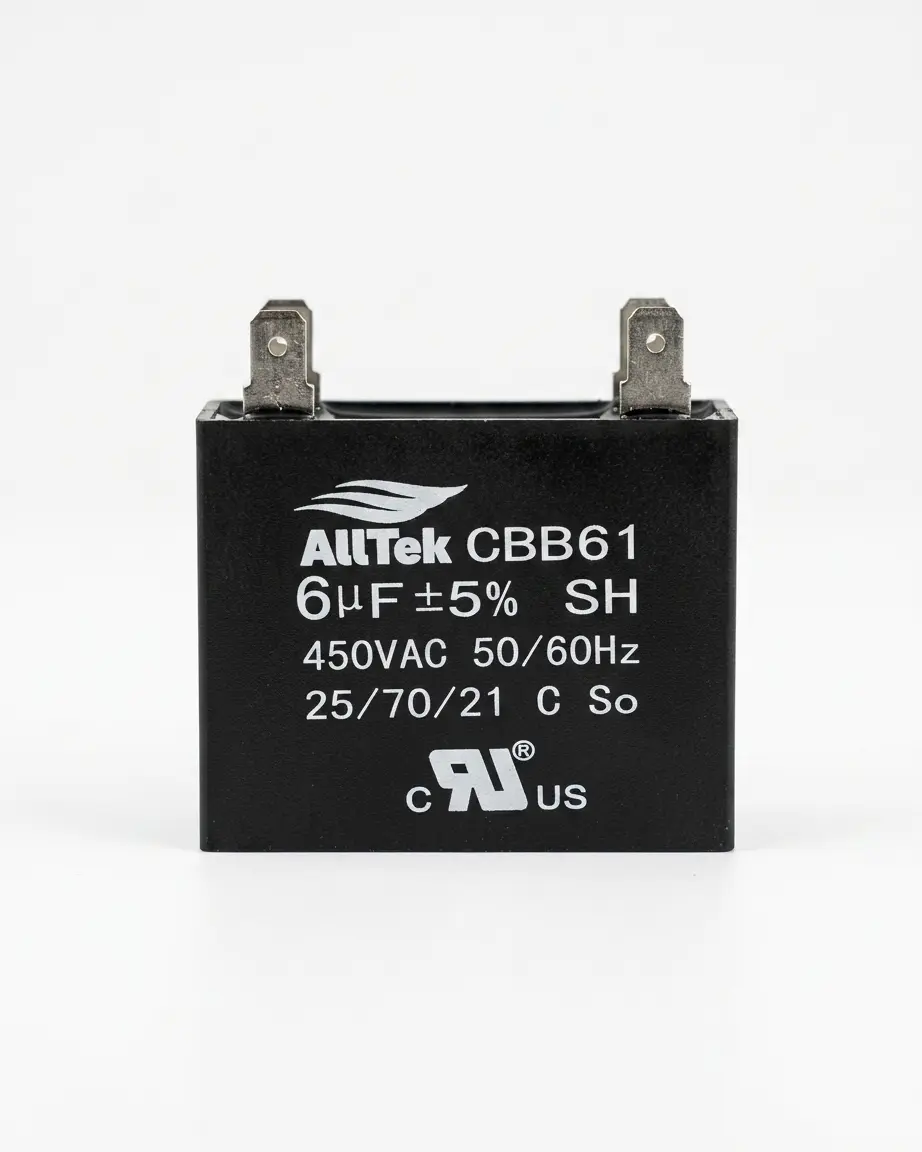 Alltek 6UF 450V 50/60Hz HVAC Mini-Split Replacement Capacitor