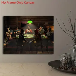 1 Piece/set Frameless Canvas Painting Print Poster,Classic Realistic Survival Art,Rust Ace,Perfect Gift for Video Game Lovers,Ideal Gift for Bedroom,Bathroom,Office,Toilet,Living Room,Kitchen,Mural,Wall Decoration,Room Decoration,Unframed Painting