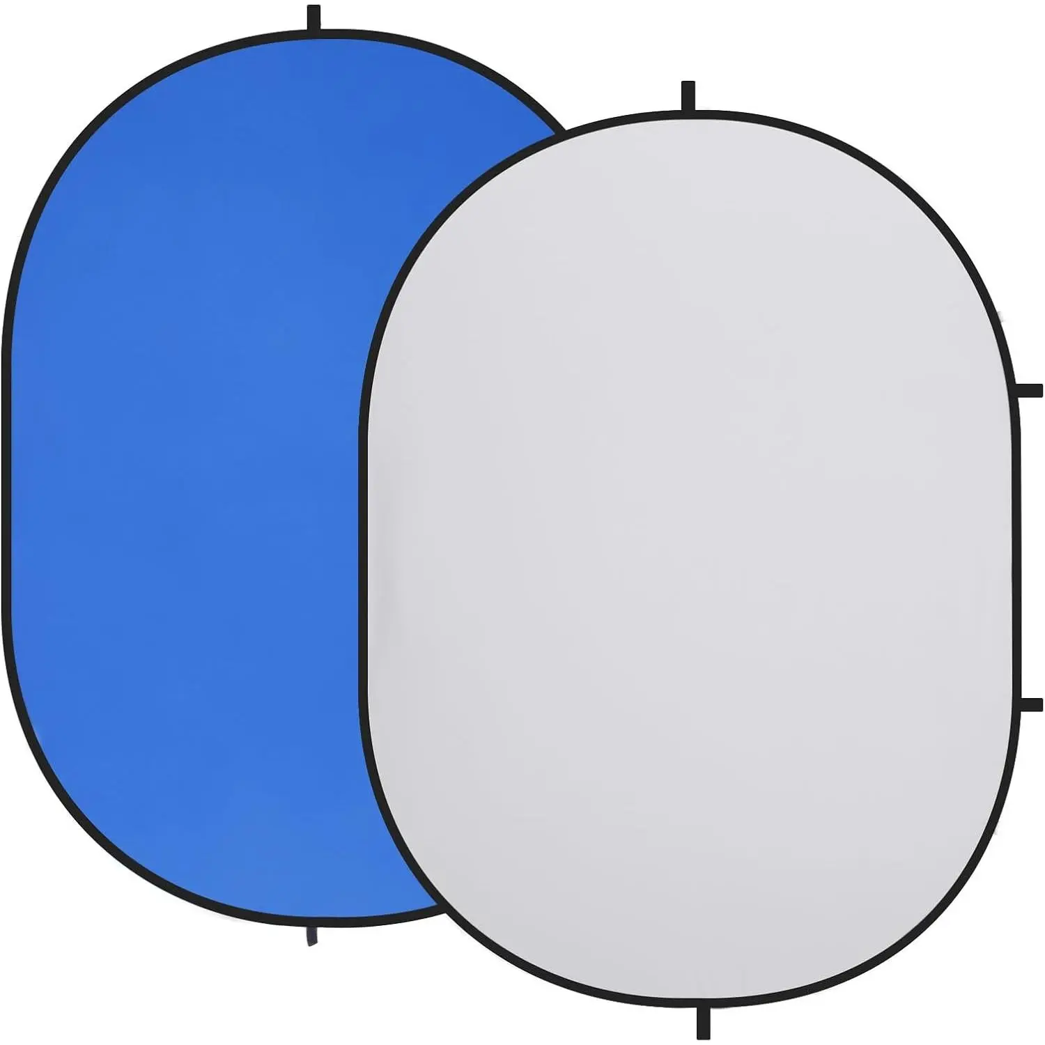 5x6.5ft(1.5x2m) Collapsible Backdrop Blue Grey Twist Flex Folding Pop up Backgrounds for Photoshoot, Headshots Photo, Video Calls
