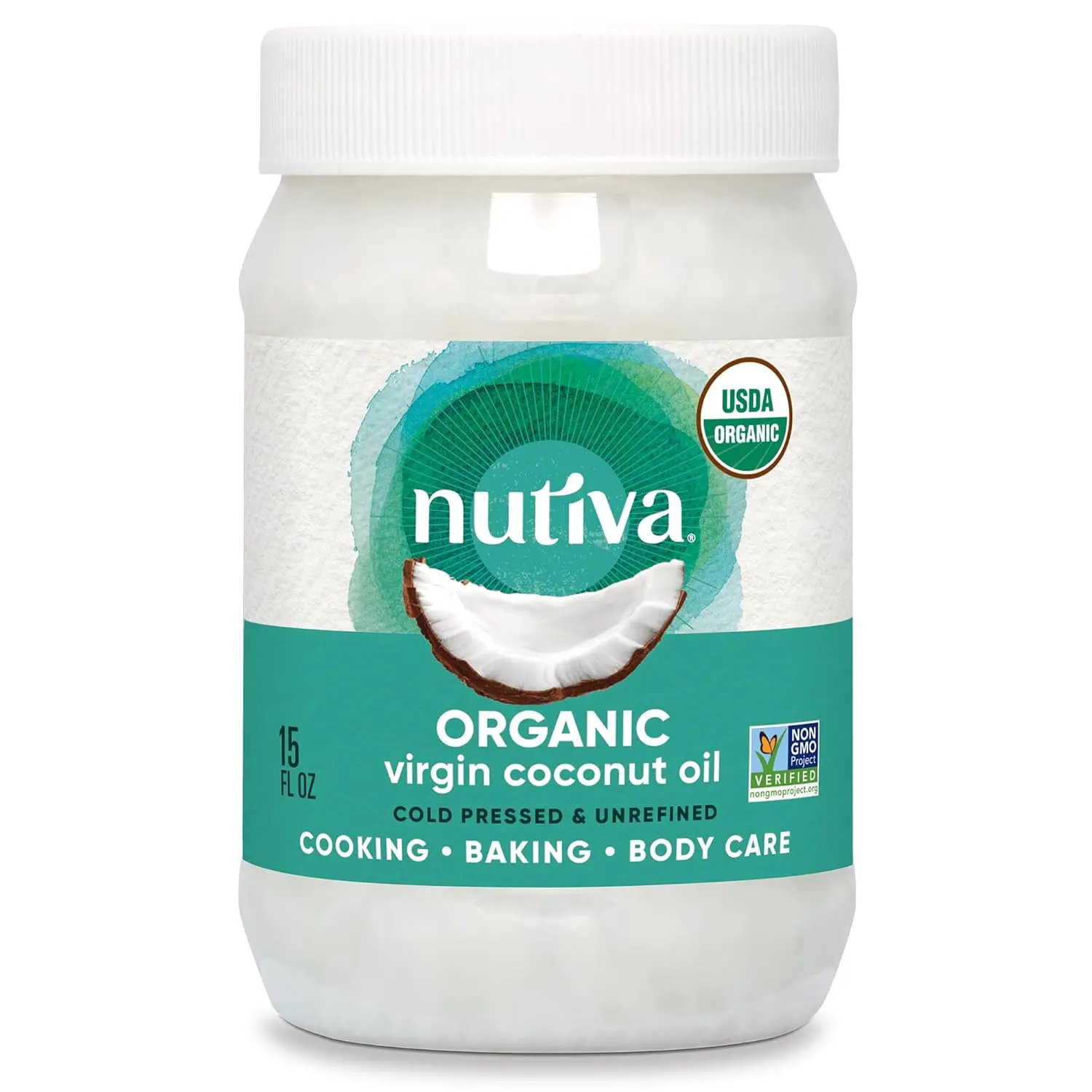 Organic Virgin Coconut Oil 15 oz | Cold-Pressed & Unrefined