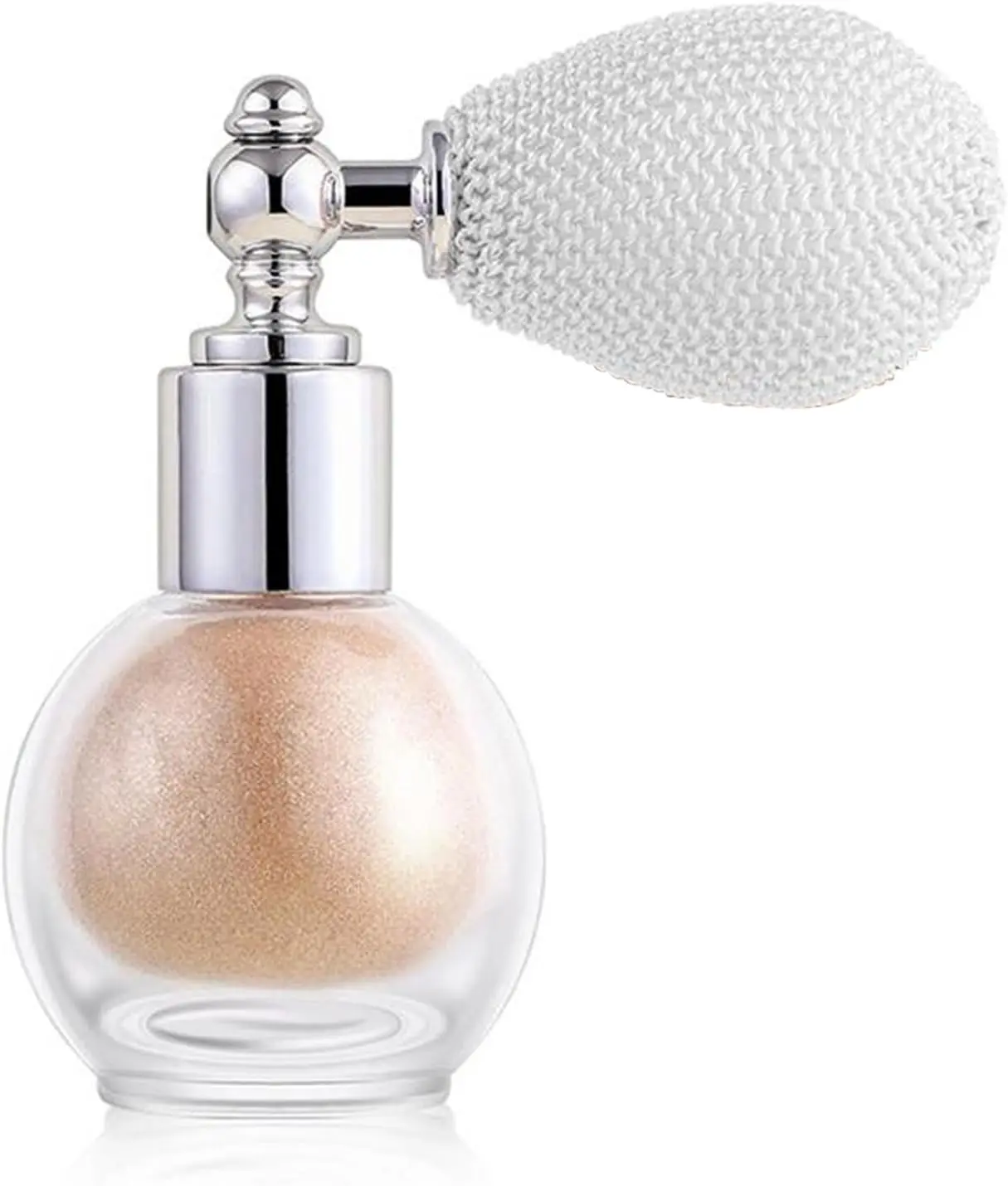 Air‑bag Shimmer Highlight Spray, Water‑Based Glitter Highlighter Mist, Long‑Lasting Sparkle Loose Powder for Face, Body, Hair, Party Wedding Makeup for Women