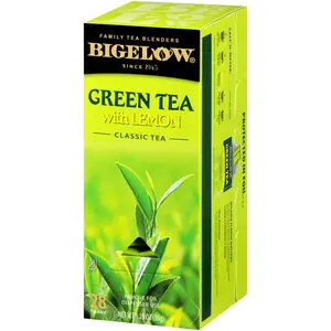 Bigelow Green Tea with Lemon Tea Bags - 28 ct Box, 3 Boxes Total, Rich in Antioxidants, Natural Flavors, Convenient Packaging, Refreshing Beverage