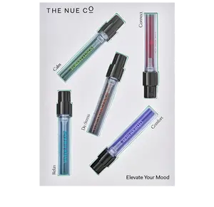 The Nue Co. Functional Fragrance Discovery Set - 5 Signature Scents for Mood-Boosting - Forest Lungs, Connect, Otherwhere, Us, Water Therapy - Perfect for Travel & Gifting