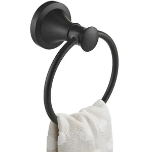 BESy Oil Rubbed Bronze Bathroom Hand Towel Ring Towel Holder, Wall Mounted Bathroom Hardware Accessory
