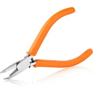 Full Flush Cut Chip Cutters 38  Angled   Pliers Angled Diagonal End  Pliers Angle Tip Flush Cutters Angle  Plier Small Engineer Plier For Quick & Easy Removal
