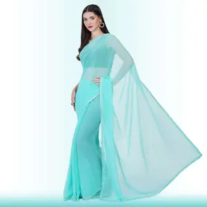 Light Green Georgette Saree