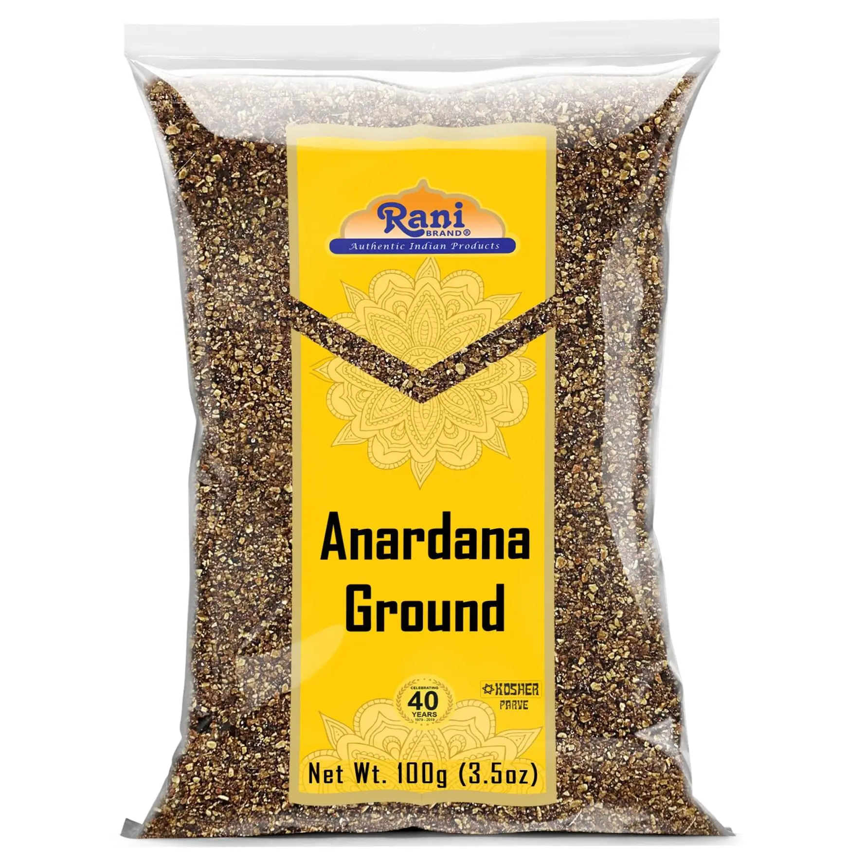 Rani Anardana (Pomegranate) Ground Powder Indian Spice 3.5oz (100g)~ All Natural | No Color | Gluten Friendly | Kosher | Vegan | No Salt or fillers