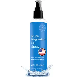 Zen Routine Pure Magnesium Oil Spray – USP Grade, Made in USA, for Restful Sleep, Muscle Relaxation & Stress Relief, Magnesium Deficiency Support, Body Care