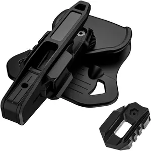 The Glock holster is suitable for Glock 9mm/SW40/357 rail holsters and is applicable to all Double Stack Glock 9mm/SW40/357 pistols with integrated rails.