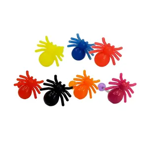 Spider Tongue Rings 14G Surgical Steel Silicone Spider Barbell Tongue Piercing Jewelry 5/8"