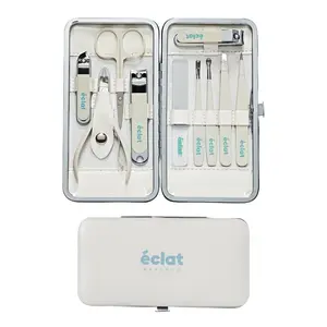 Manicure Pedicure Kit for Men & Women, 10Pcs Finger & Toe Nail Care Tools Includes Nail Clipper Cutter, Tweezer, File, Cuticle Pusher, Personal Care Professional Grooming Set With Travel Case