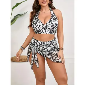 New Wild Leopard Print Two-Piece Swimsuit, Sexy Push-Up Hot Spring Swimwear crystals bikini,spring glow,mesh top