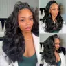 Tinashe Yaki Body Half Wig Invisible Hairline Yaki Straight Beach Curly Half Wig Human Hair Wigs with Drawstring Cap Design for Easy Wear and Stable Fit #dealsforyou
