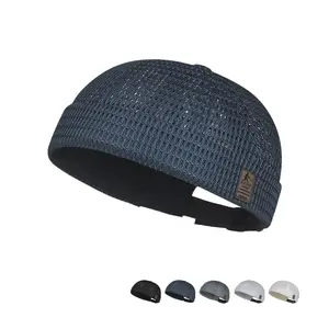 New Summer Arrival: Stitched Leather Patch, Open-Mesh Large-Grid "Tang" Cap — Breathable Hip-Hop Hat for Men and Women