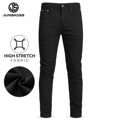 JUNBAOSS Men's Skinny Jeans Stretch Ripped Jeans for Men, Distressed Slim Tapered Leg Fashion Comfort Flex Waist Denim Pants