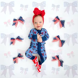 America the Bowtiful Ruffle Footie Snoozer