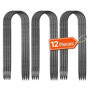 VEVOR Rebar Stakes, 16 - Inch, Heavy - Duty 0.4 in Diameter J Hook, Galvanized Steel Ground Anchors with Chisel Point End Rust - Resistant Coating, for Gardening Support, Fence, Camping Tents (24 - Pack)VEVOR Super Brand Day