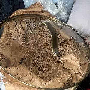 8qt Nonstick Ceramic Coated Aluminum Wide Stock Pot with Champagne Handle Cream - Figmint