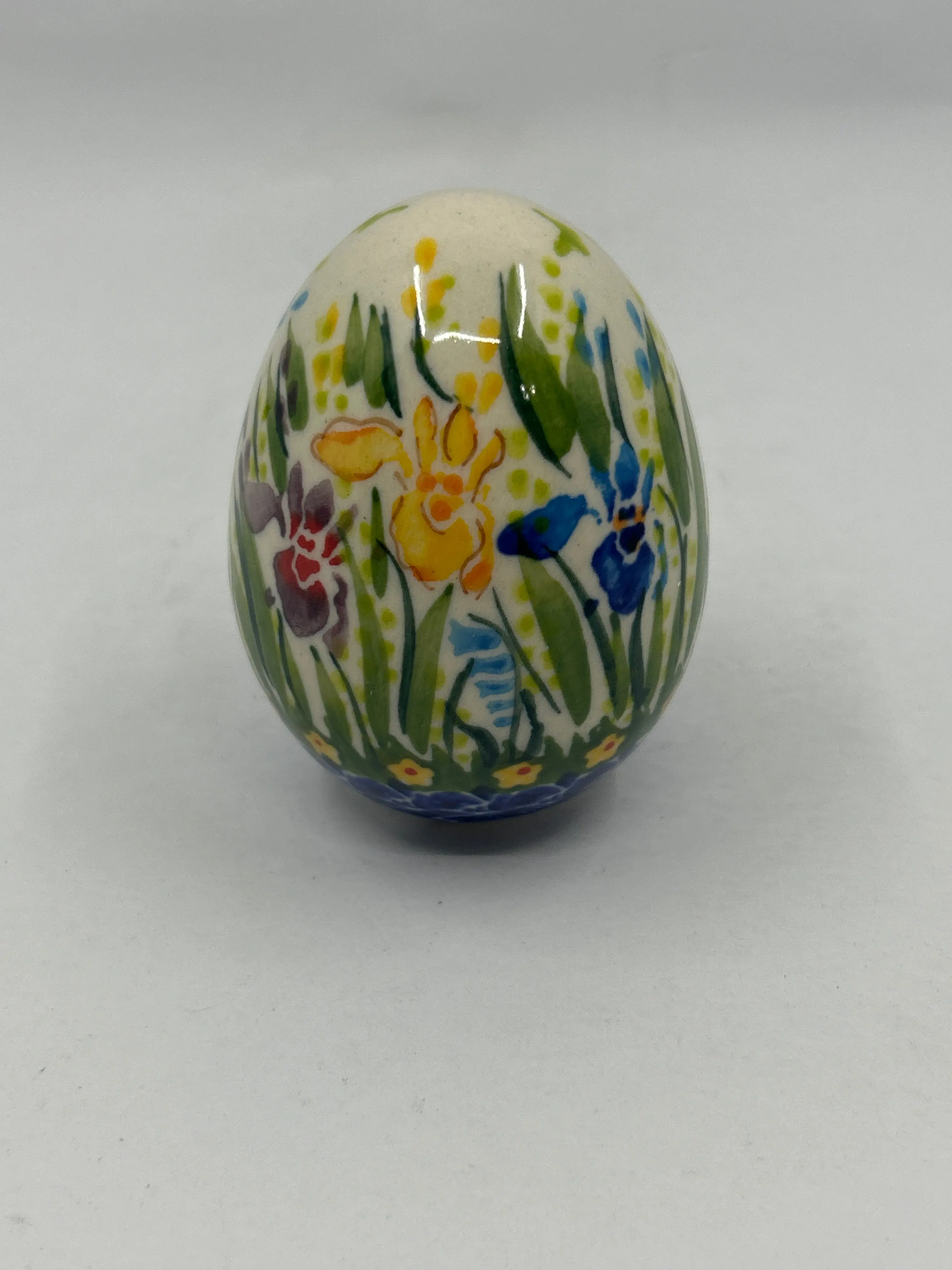 Kalich Stoneware Egg - Purple Iris - Art1
