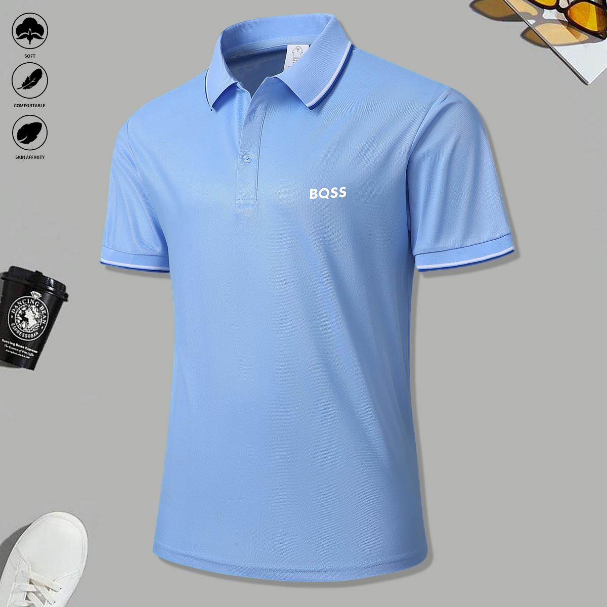 4 men's casual short-sleeved polo shirts mixed-color suit, breathable and refreshing, suitable for all seasons, is a good choice for men who give gifts during the holidays