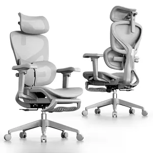 OTO Zenpex Ergonomic Mesh Office Chair with Lumbar Support & Footrest, Adjustable Seat Depth, 135° Recline, 3D Armrests, Breathable Desk Chair for Home Office, Gaming & Study