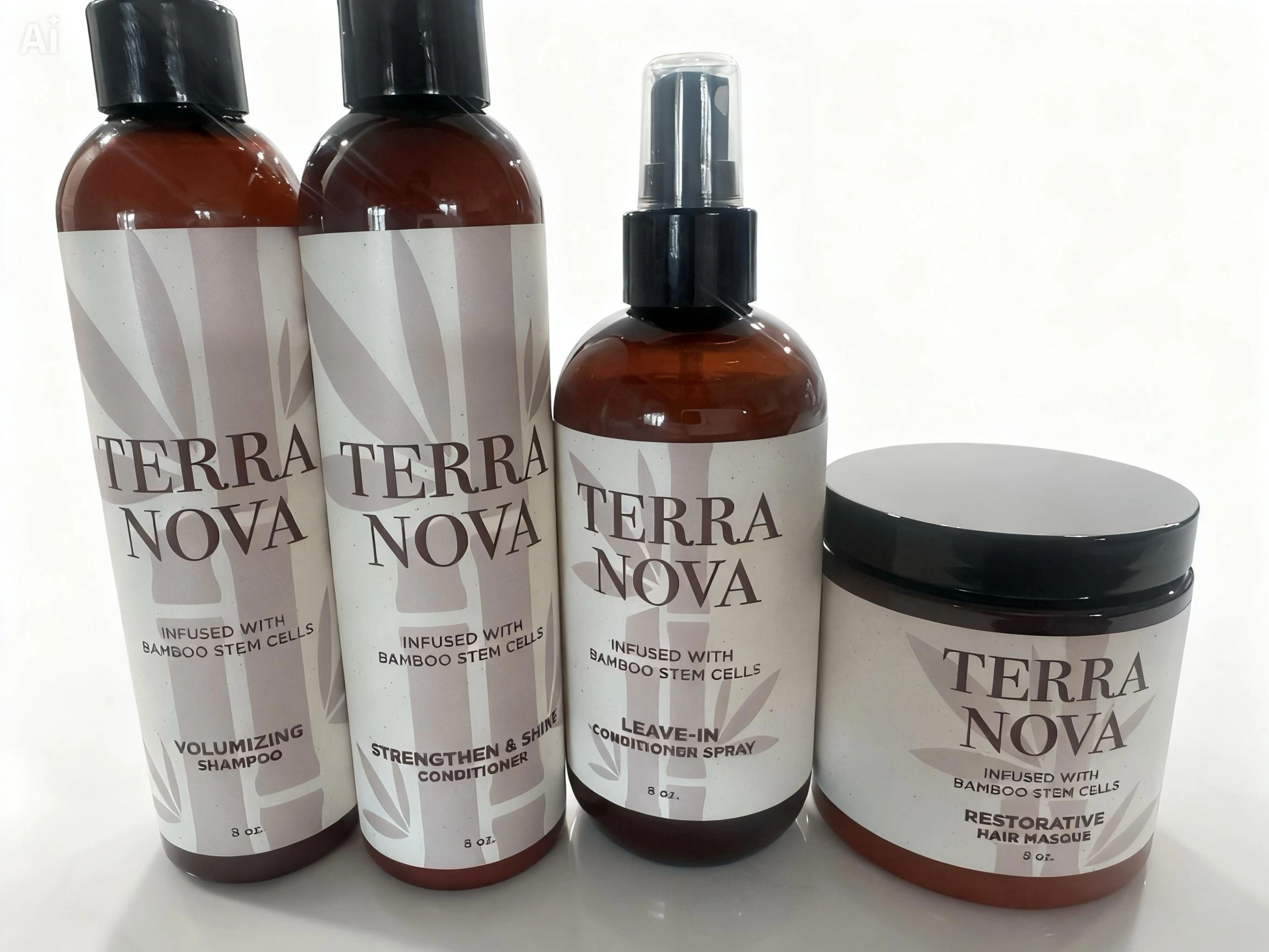 Volume shampoo, Strength Condition, Hair mask and leaving in spray conditioner