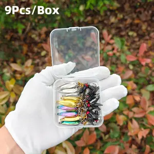 9-Piece Fly Fishing Lure Set with Hooks, Soft Baits for Angling, Ideal for Catching Fish, Essential Gear for Enthusiasts