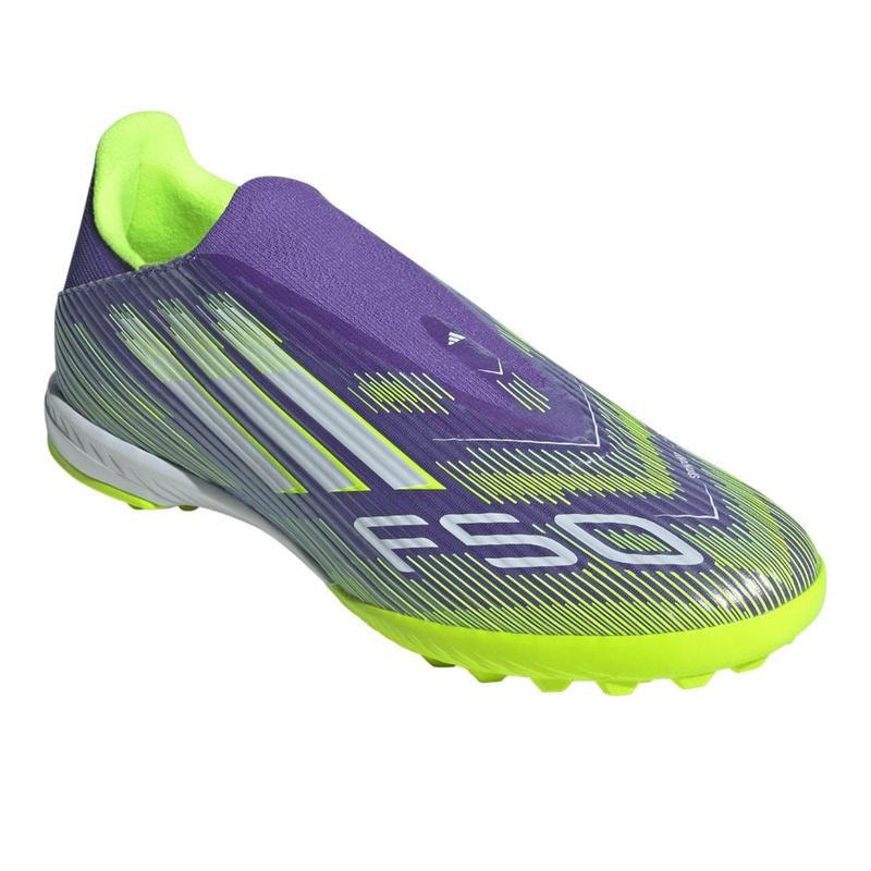 adidas Mens F50 League Laceless Turf Football Sneakers Shoes - Purple