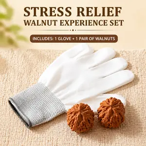 Pocket-sized stress fidget toyBeginner Set Plan (A) Stress Relief Walnut Trainer Natural Patina Hand toy Chinese Wenwan Walnut Gift Pack for new starers, husband and wife gifts，Natural Collectible,Wellness  Inner peace  Mindfulness Therapeutic hand play