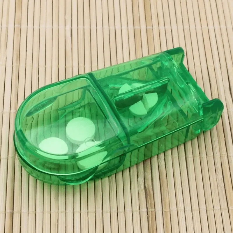 1pc Portable Pill Cutter and Storage Box - Supplement Organizer - Convenient Medicine Splitting and Storage for Health Care and Travel