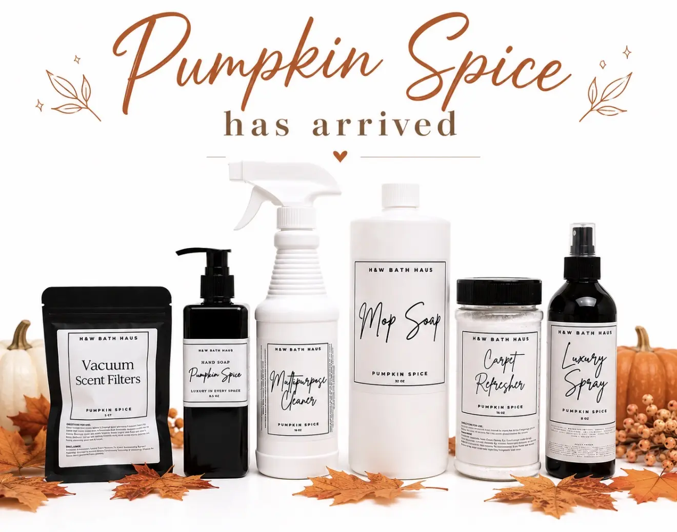 Pumpkin Spice Fall Bundle Cleaning Kit - 6 item bundle