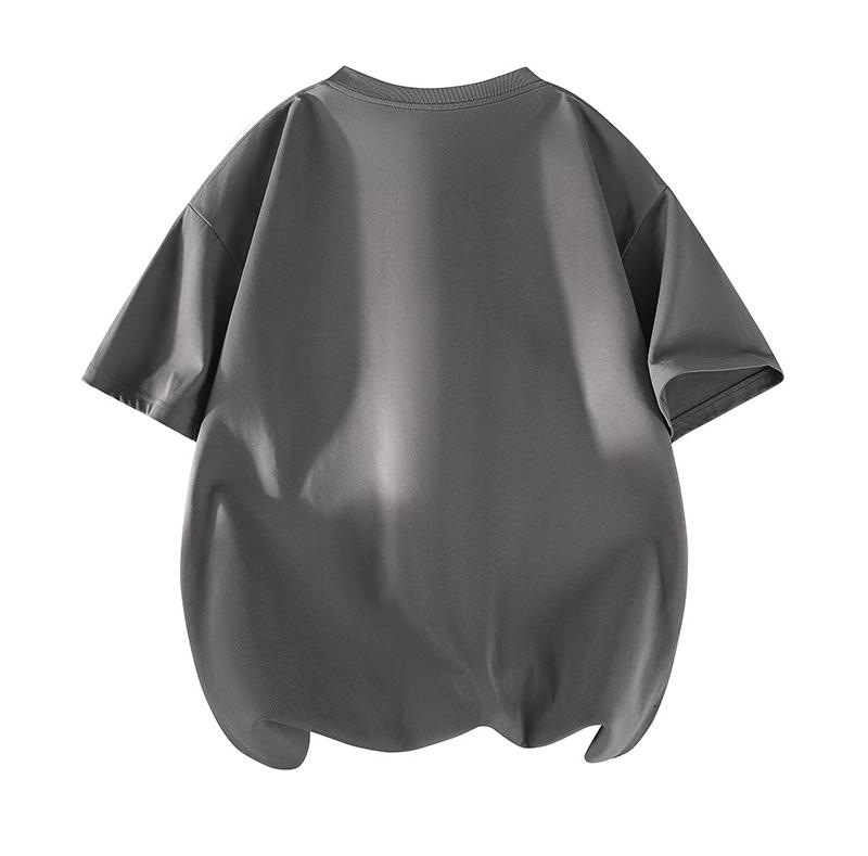 Men's 3PCS 100% cotton Crew Neck T-Shirts Set - Soft Loose Fit Navy Gray Black Tees for Casual Daily Wear