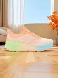 Summer New Shock-Absorbing Running Shoes, Unisex Commute Sports, Casual Patchwork Textile, Low Top Flatform, All Seasons