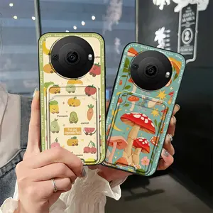 Cover Durable Phone Case For Sharp Aquos R8 Pro/SH-51D/R8S Pro Card sleeve Cartoon Cute protective Anti-dust Waterproof TPU Fashion Design Card slot Anti-knock Dirt-resistant