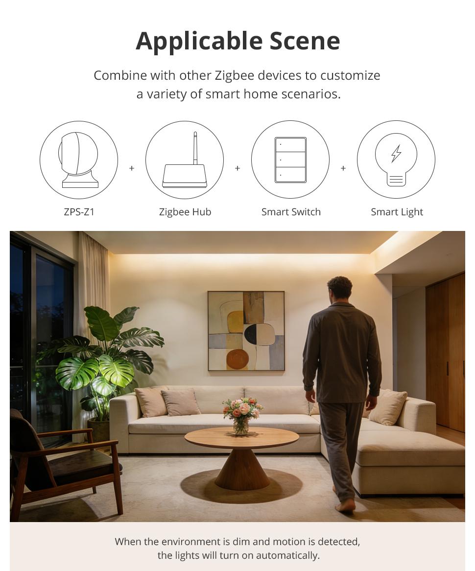 Zemismart Zigbee Human Presence Sensor Battery Version Sensor Smart Body Detector Home Security System works with Tuya Zemismart Zigbee Human Presence Sensor Battery Version Sensor Smart Body Detector Home Security System works with Tuya