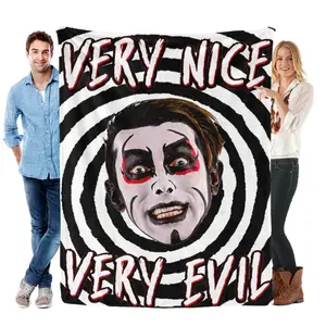 Danhausen Very Nice Very Evil Fleece Blanket Pro Wrestler Danhausen Spiral Hypnosis Face Print Throw Ultra Soft Warm Flannel Bedding for Bed Couch Sofa All Season Gift for Wrestling Horror Fans