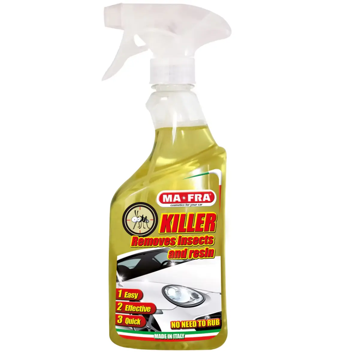 Mafra Killer Insect Remover Liquid Spray - Dissolves Insects, Removes Resin, Safe for Automotive Paint & Glass